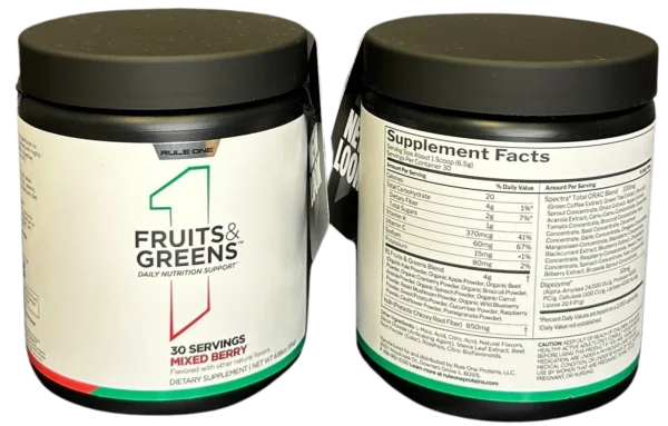 Rule One Fruits and Greens 30 Servings Mixed Berry
