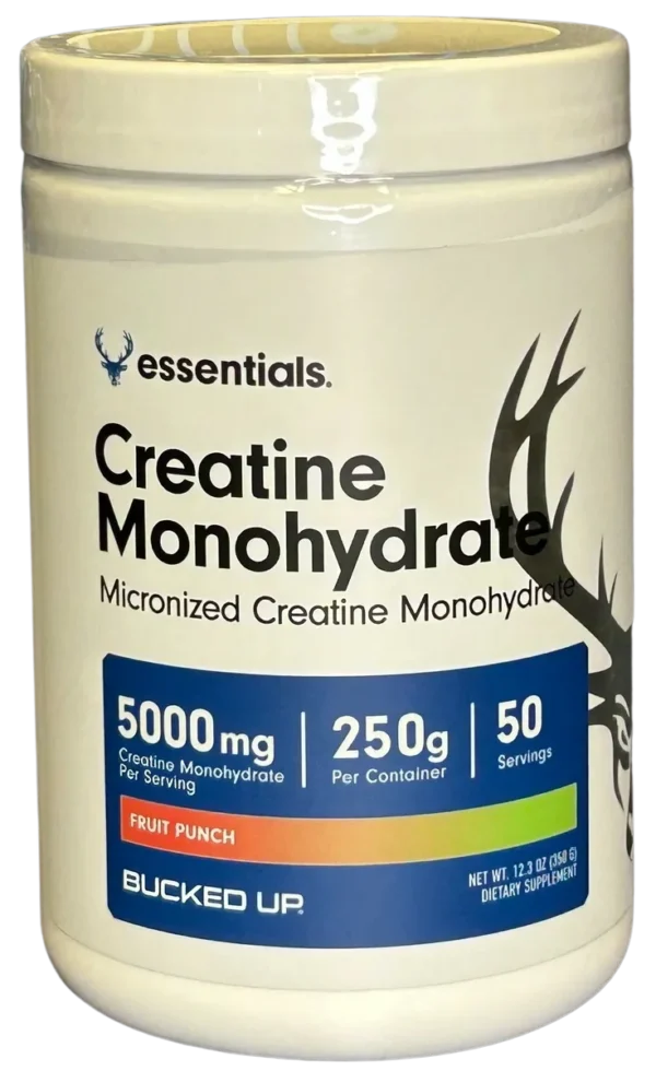 Bucked Up Essentials Creatine Monohydrate Fruit Punch 12.3 oz.