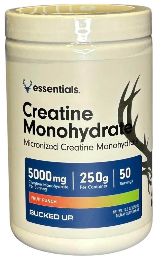 Bucked Up Essentials Creatine Monohydrate Fruit Punch 12.3 oz.
